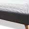 Baxton Studio Valencia Dark Grey Queen Size Platform Bed 141-7835 - alternate 5